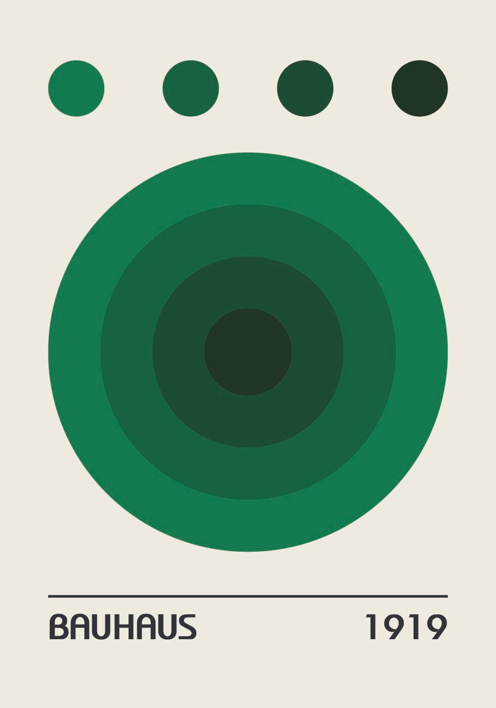Bauhaus Colors Green Plakat - Posterbox.dk