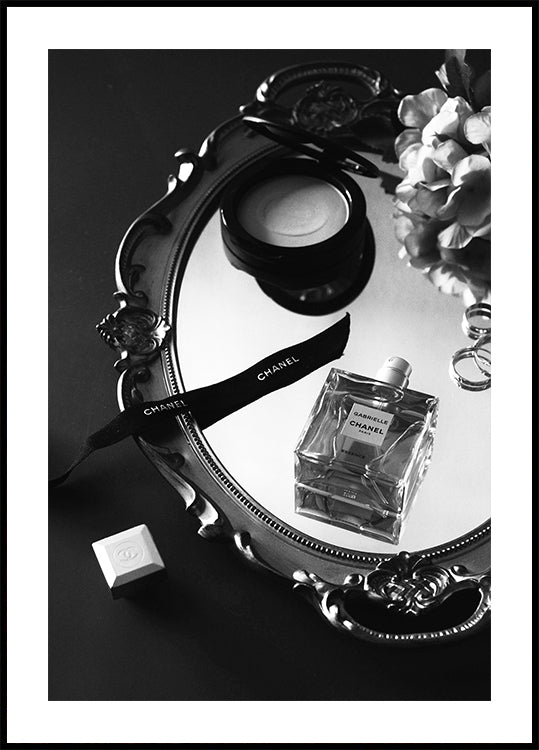 Chanel Perfume Beauty Black & White Plakat - Posterbox