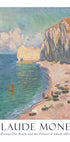 Claude Moent - Étretat, The Beach and the Falaise d_Amont Plakat - Posterbox.dk