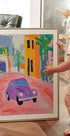 Colorful City Car Plakat - Posterbox.dk