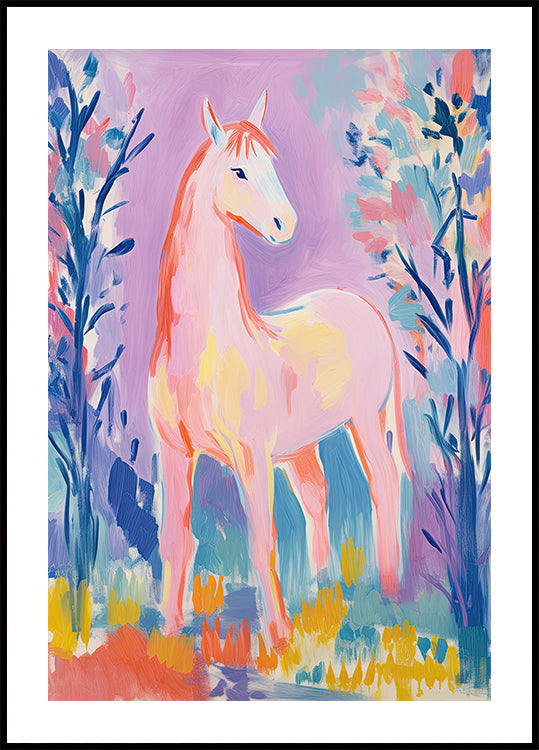 Colorful Horse Plakat - Posterbox.dk