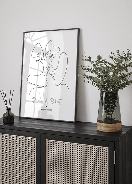 Couple Names Personalized Plakat - Posterbox.dk