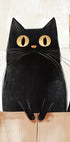 Curious Cat by the Fence, Bold Animal Art Plakat - Posterbox.dk