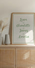 Custom Family Name Plakat - Posterbox.dk