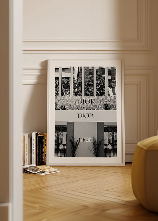 Dior Madrid Boutique Black & White Plakat - Posterbox