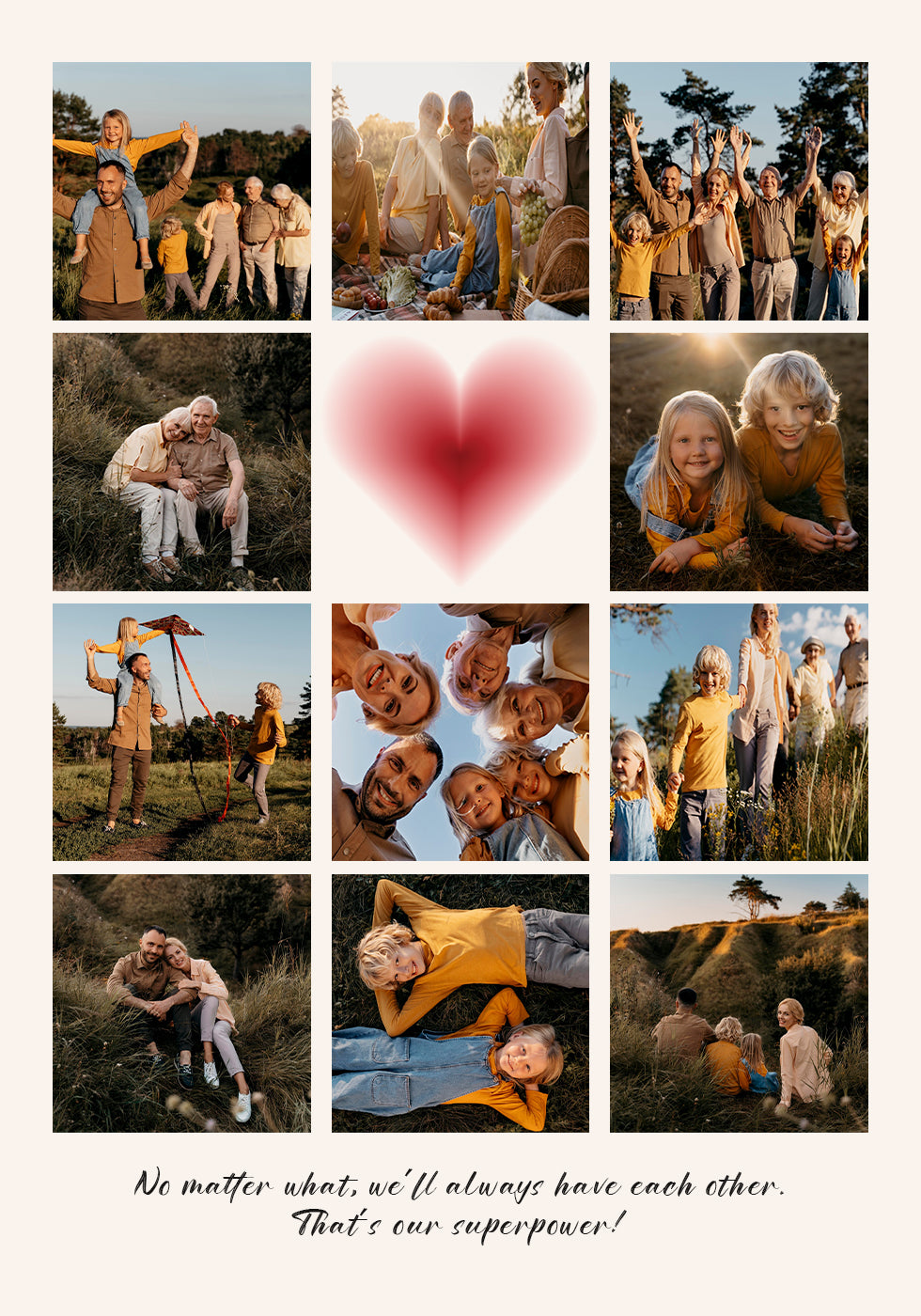 Family Personalized Photo Collage Plakat - Posterbox