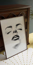 Female Face Fashion Drawing Plakat - Posterbox.dk