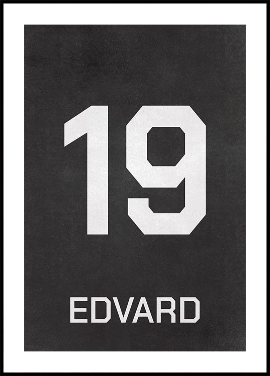 Football Number Plakat - Posterbox.dk