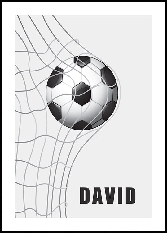 Football, Personalized Name Print Plakat - Posterbox.dk