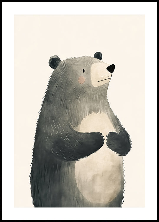 Gentle Standing Bear Plakat - Posterbox.dk