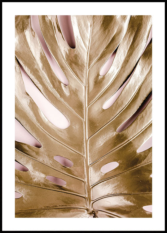 Golden Monstera №3 Plakat - Posterbox.dk