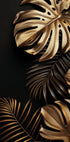 Golden Monstera & Palm Leaf II Plakat - Posterbox.dk