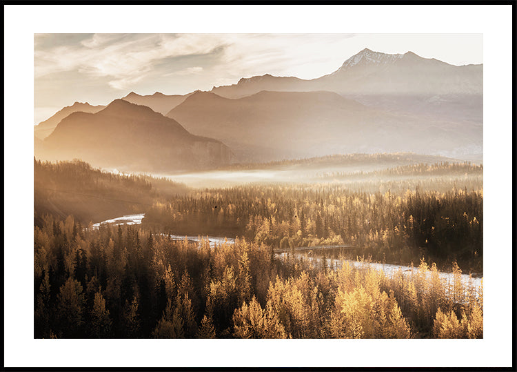 Golden Morning in the Valley Plakat - Posterbox.dk