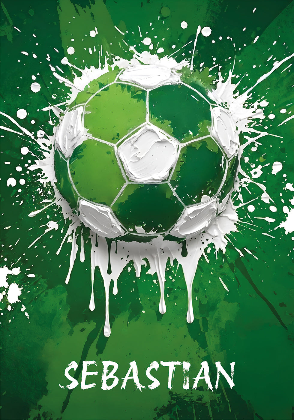 Graffiti Football Personal Name - Posterbox