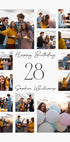 Happy Birthday Personalized Plakat - Posterbox.dk