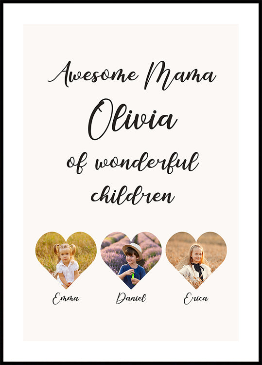 Heart Family Portrait Plakat - Posterbox.dk