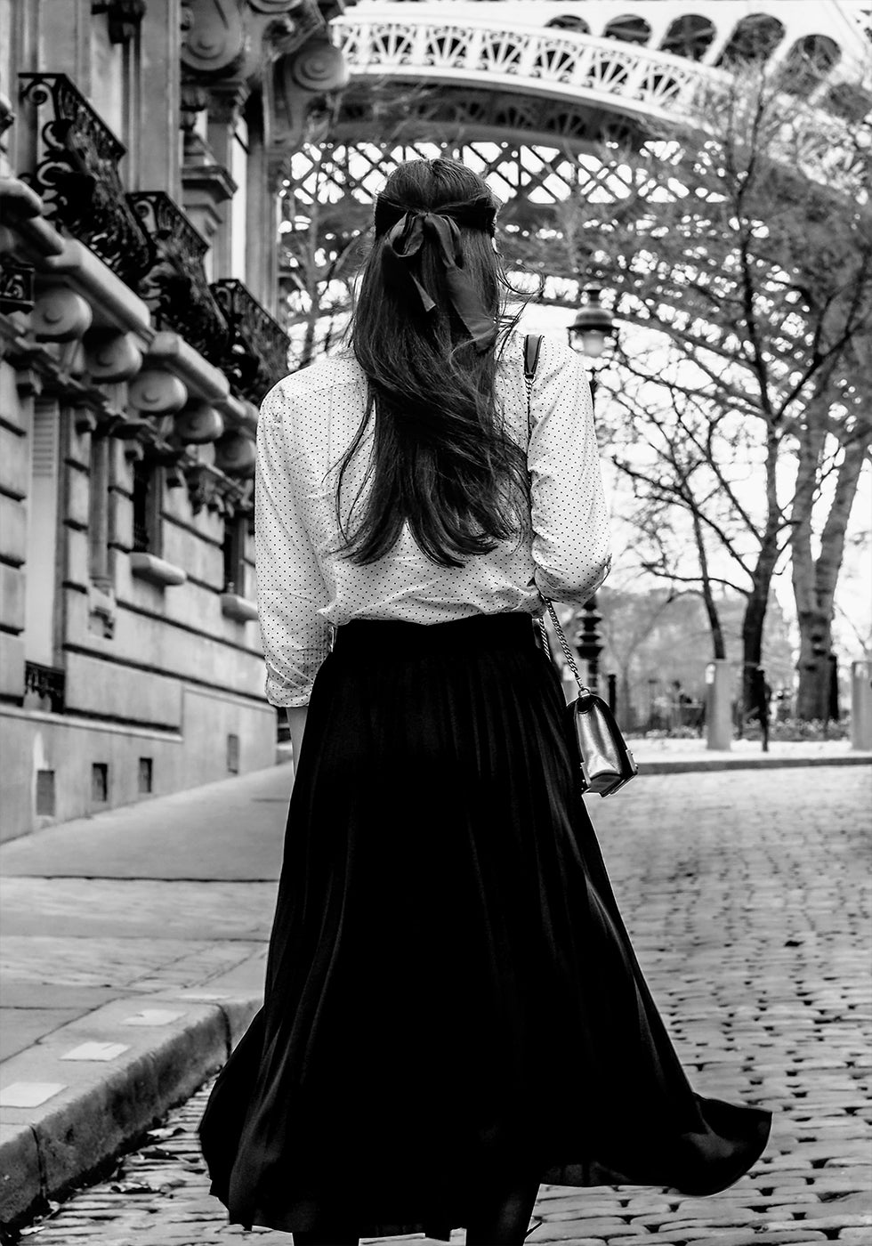 Parisian Elegance Eiffel Tower Black & White Plakat - Posterbox