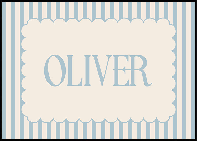 Personalized Boy Name Plakat - Posterbox.dk