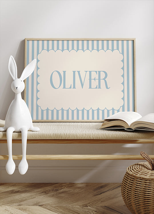 Personalized Boy Name Plakat - Posterbox.dk