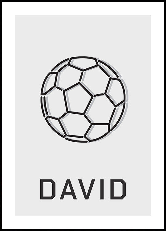 Personalized Football Plakat - Posterbox.dk