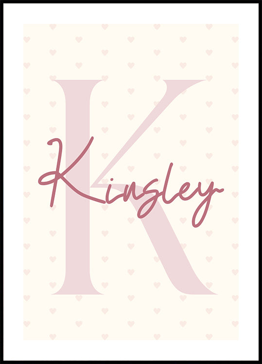 Personalized Initial Name Plakat - Posterbox