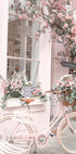Pink Bicycle with Flowers Plakat - Posterbox.dk