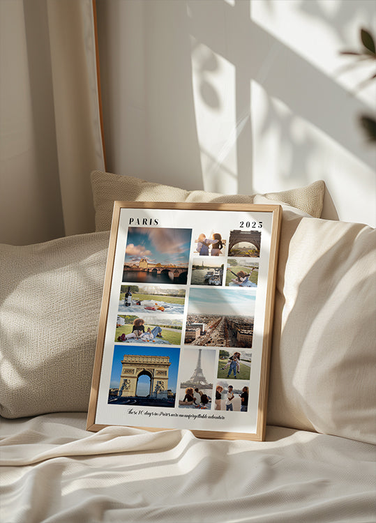 Travel Memories Personalized Photo Collage Plakat - Posterbox