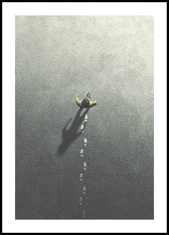 Walking Leaving Footsteps Plakat - Posterbox.dk
