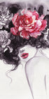 Watercolor Woman with Flowers Plakat - Posterbox.dk