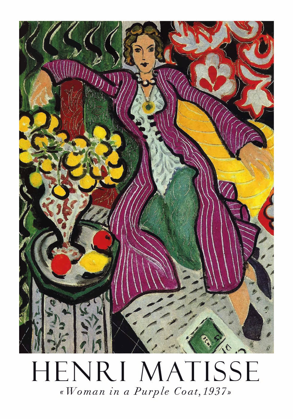Woman in a Purple Coat Plakat - Posterbox.dk