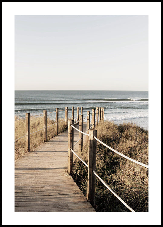 Wooden Path to the Beach, Coastal Boardwalk Plakat - Posterbox.dk