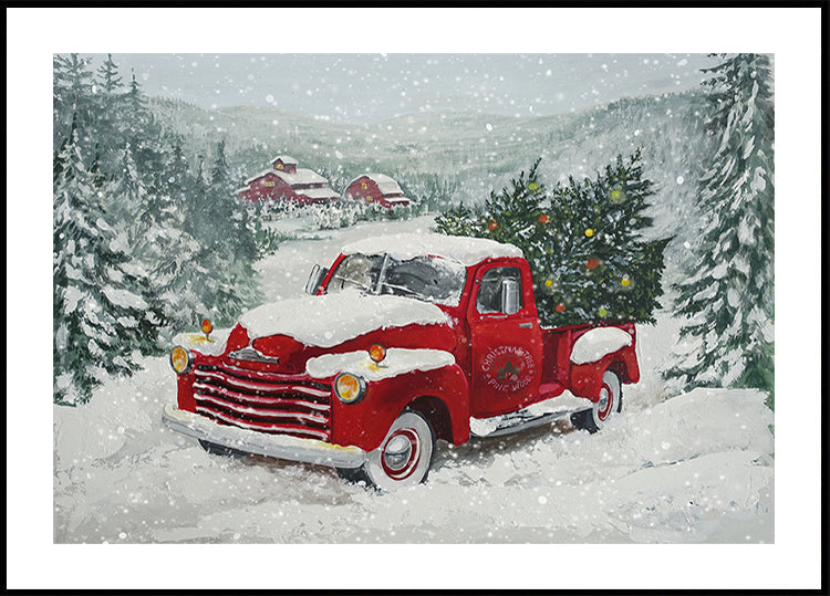 Snowy Holiday Drive Plakat - Posterbox