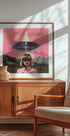 A Woman Standing Beneath a UFO Plakat - Posterbox