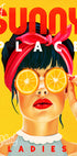 A Sunny Place For Shady Ladies Orange Pinup Art Plakat - Posterbox