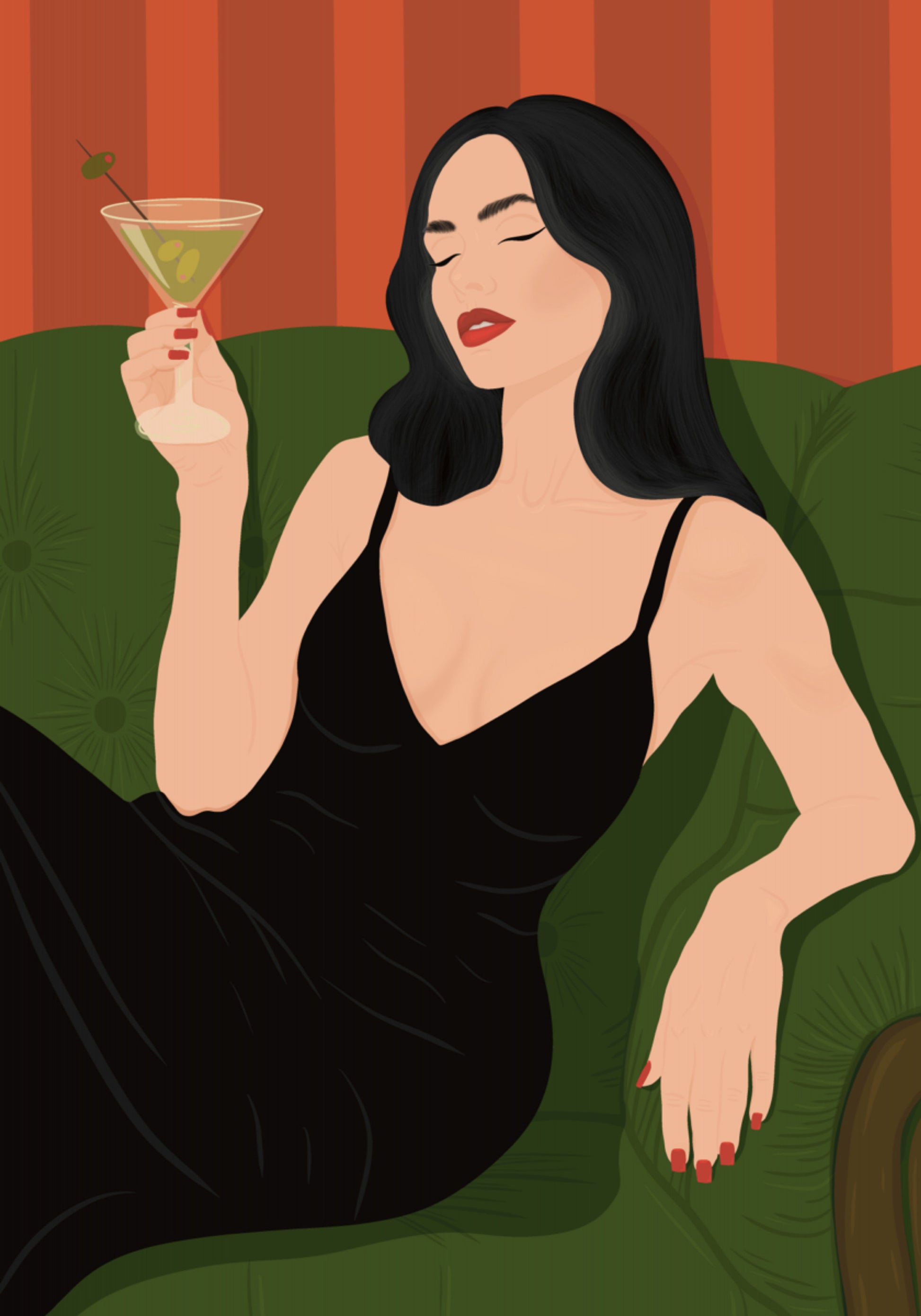 Elegante Martini-Lady