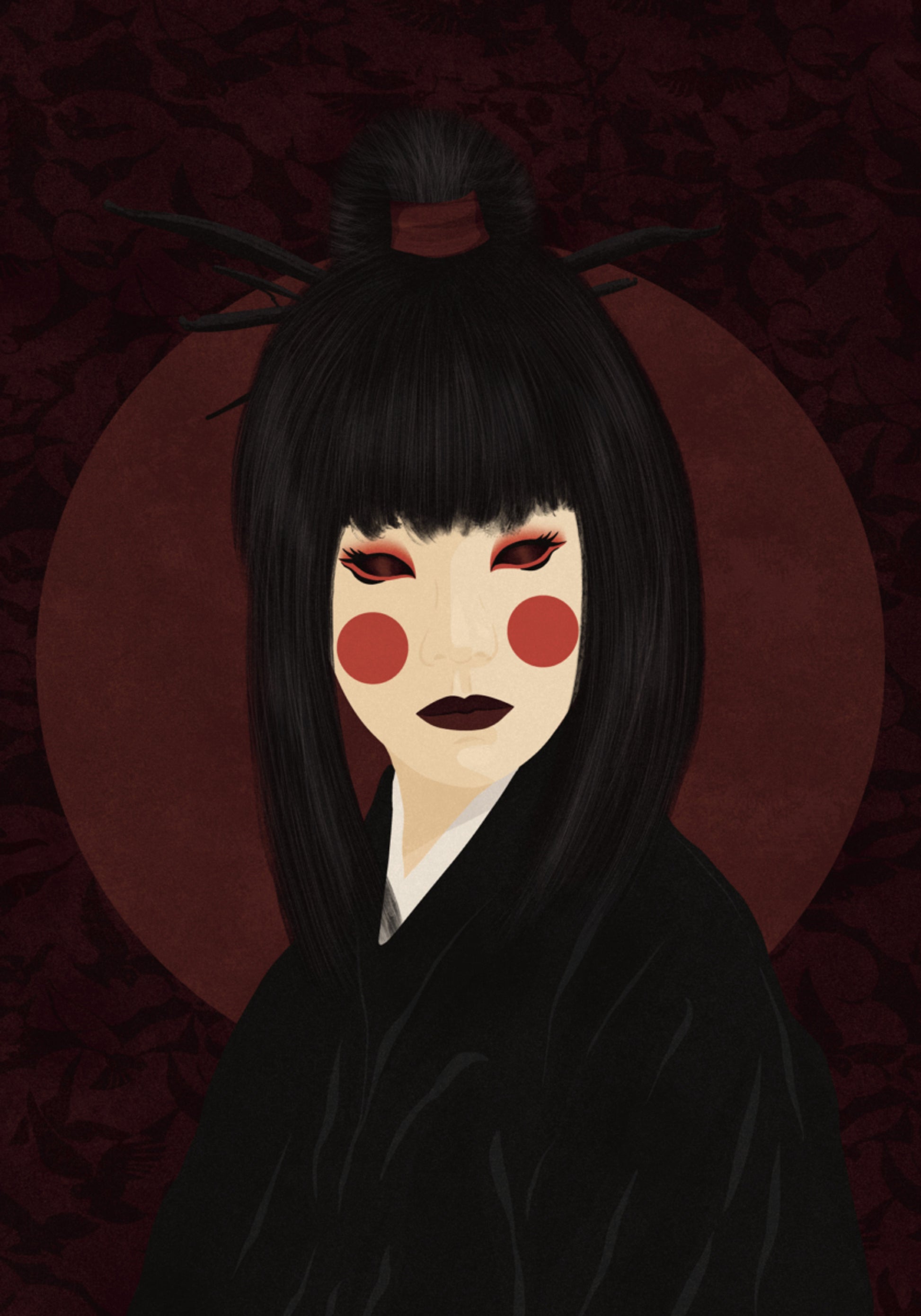 Dramatisches Geisha-Porträt