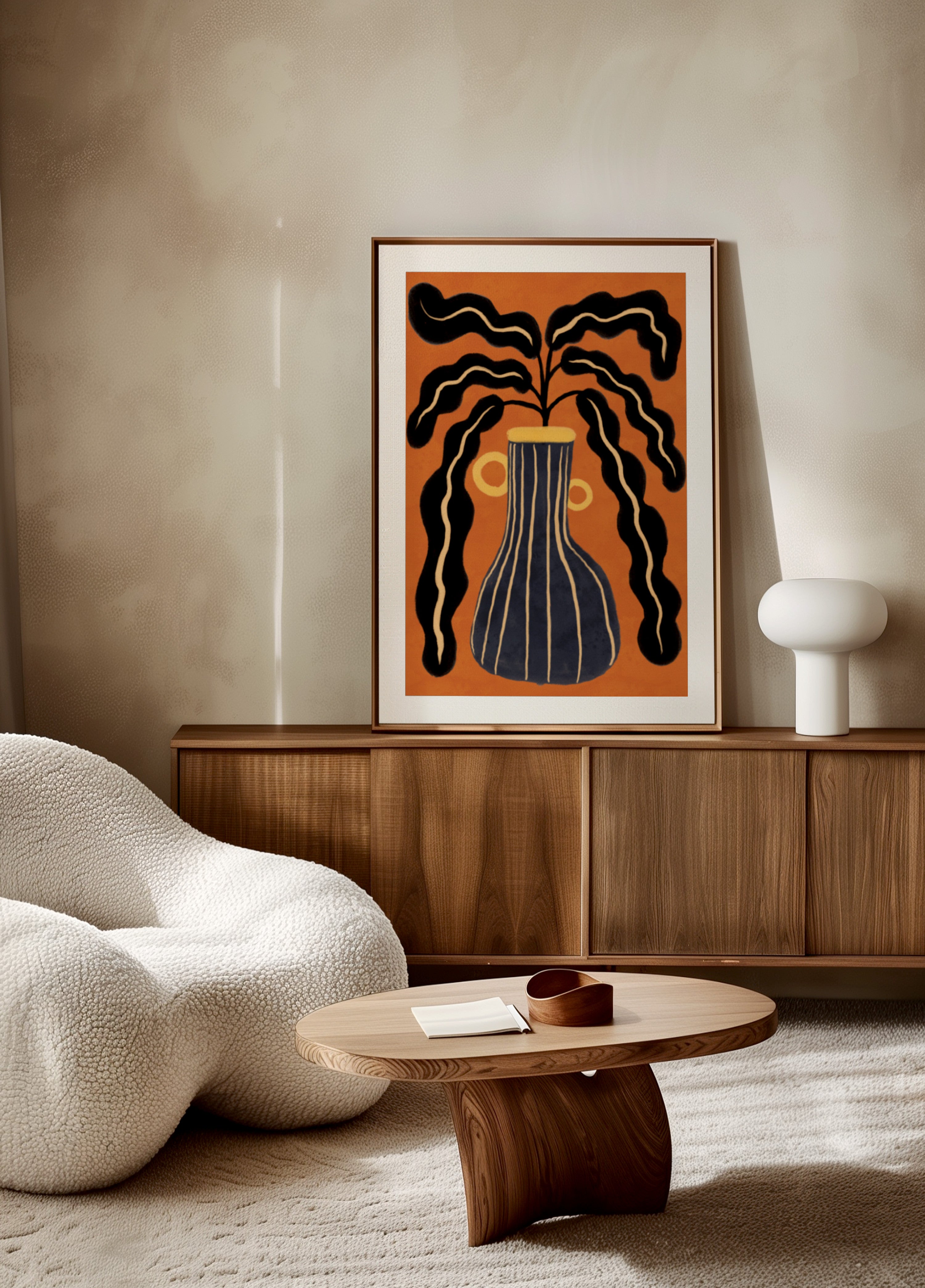 Moderne botanische Vase