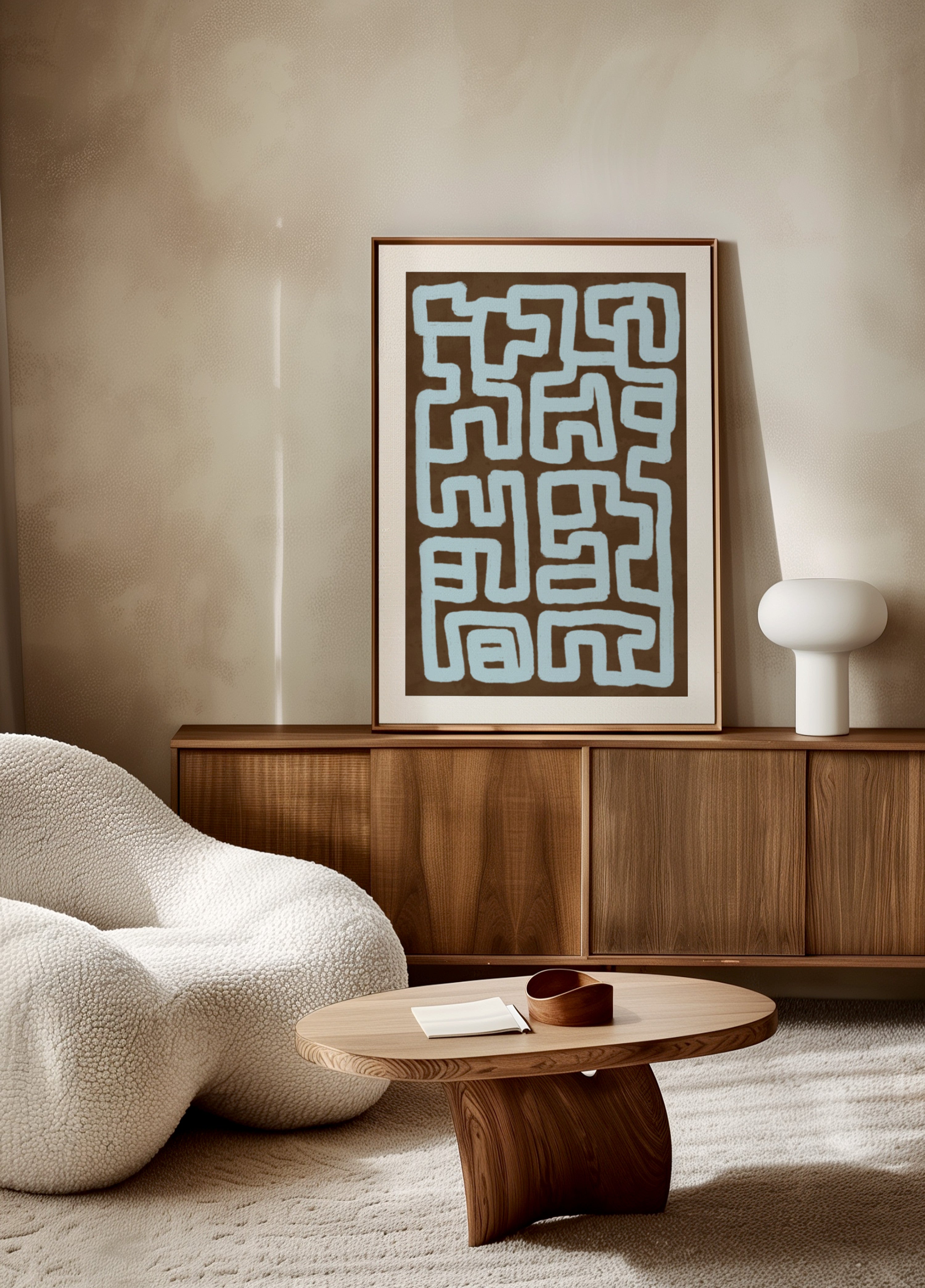 Abstraktes gewundenes Labyrinth