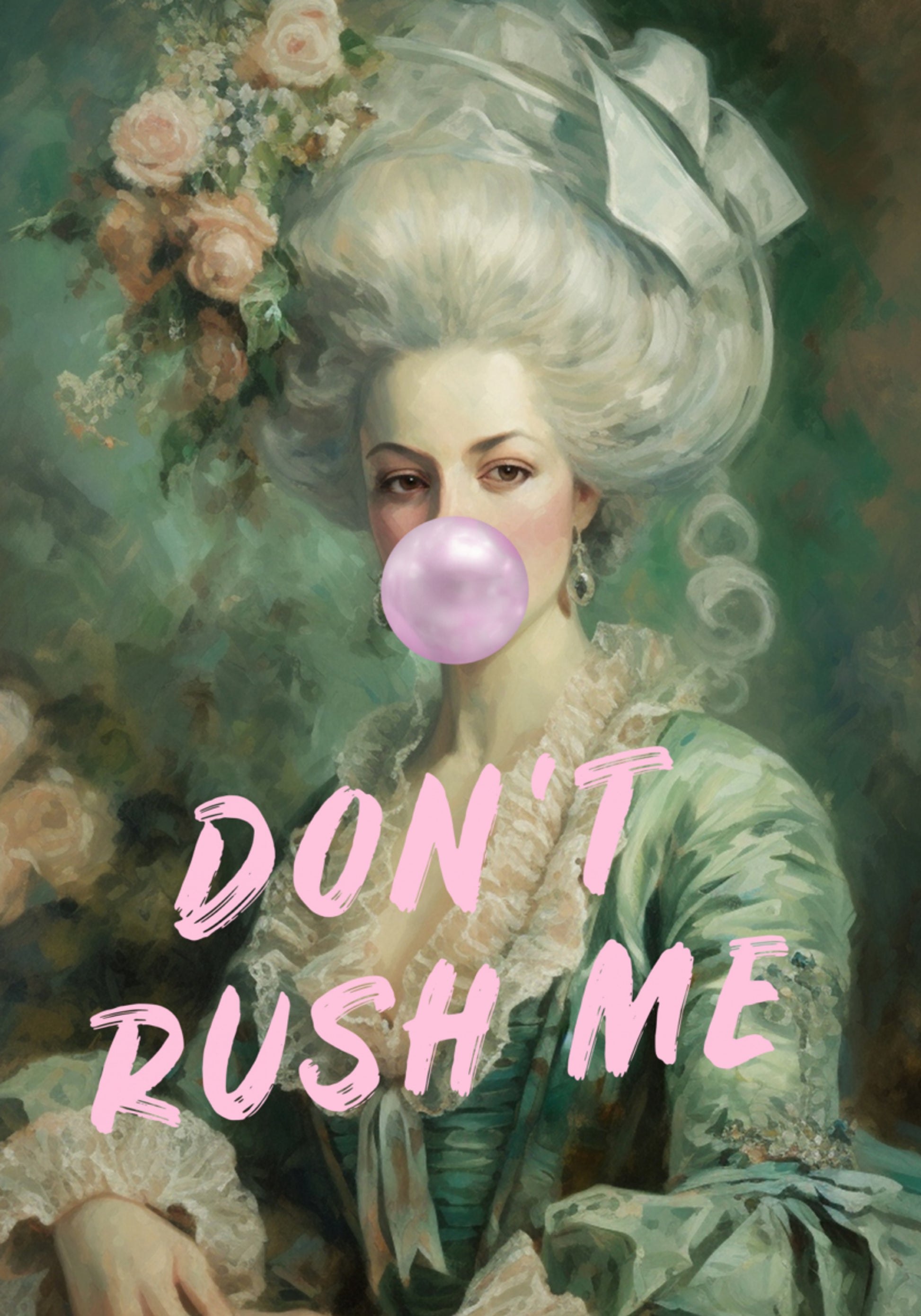 Freche Rokoko-Bubblegum-Lady