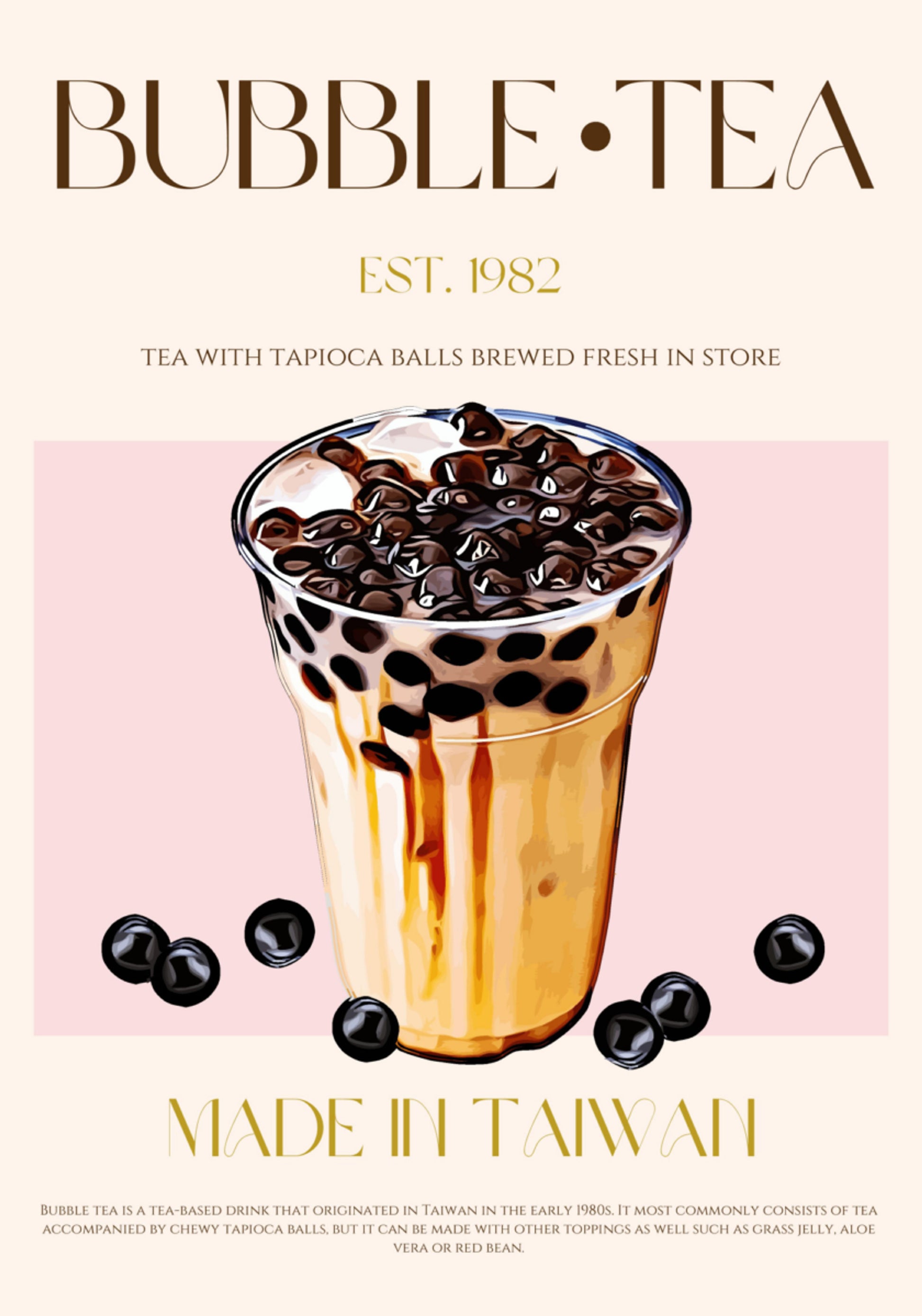 Eisgekühlter Bubble Tea