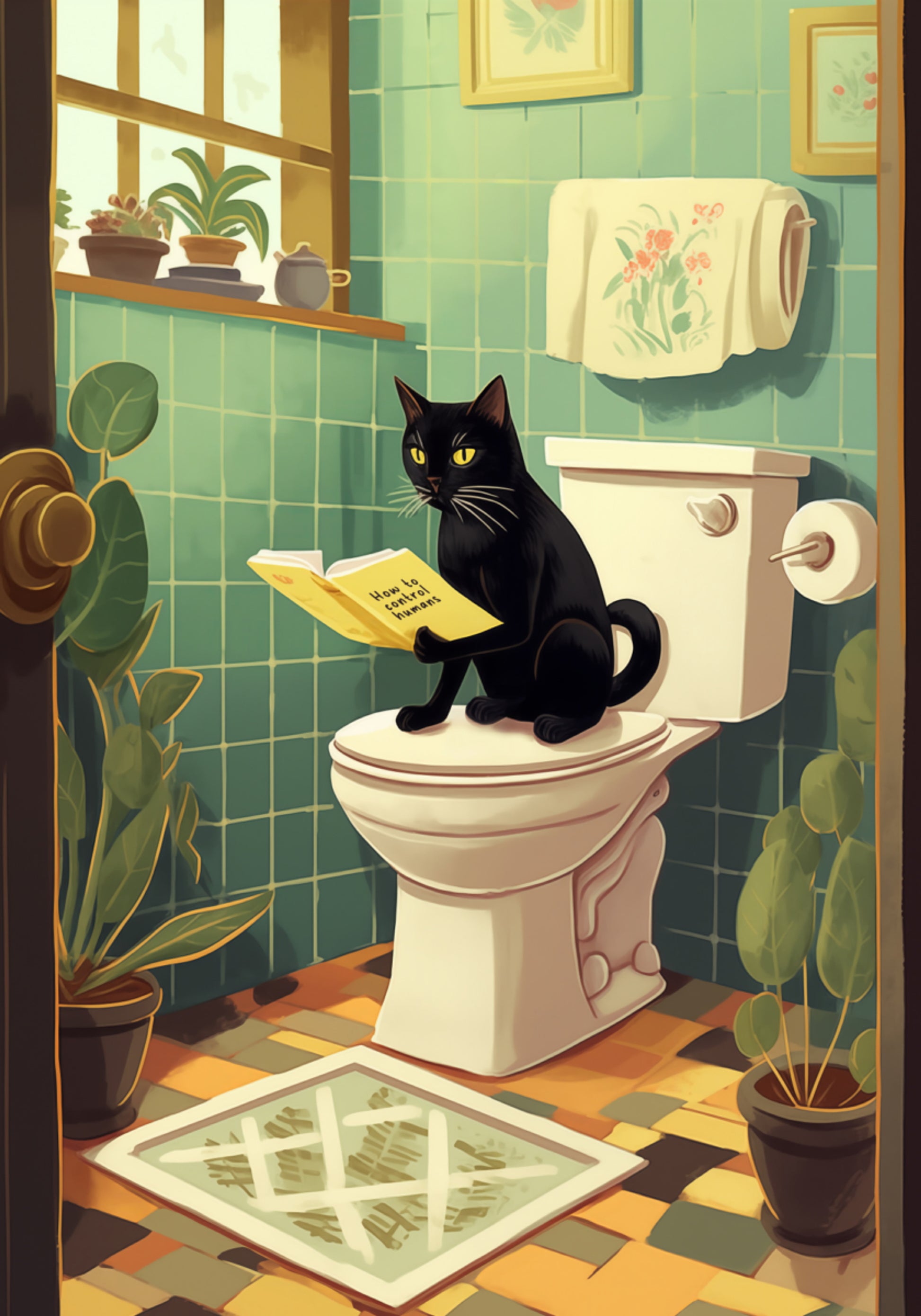 Das Badezimmer der schelmischen Katze lesen