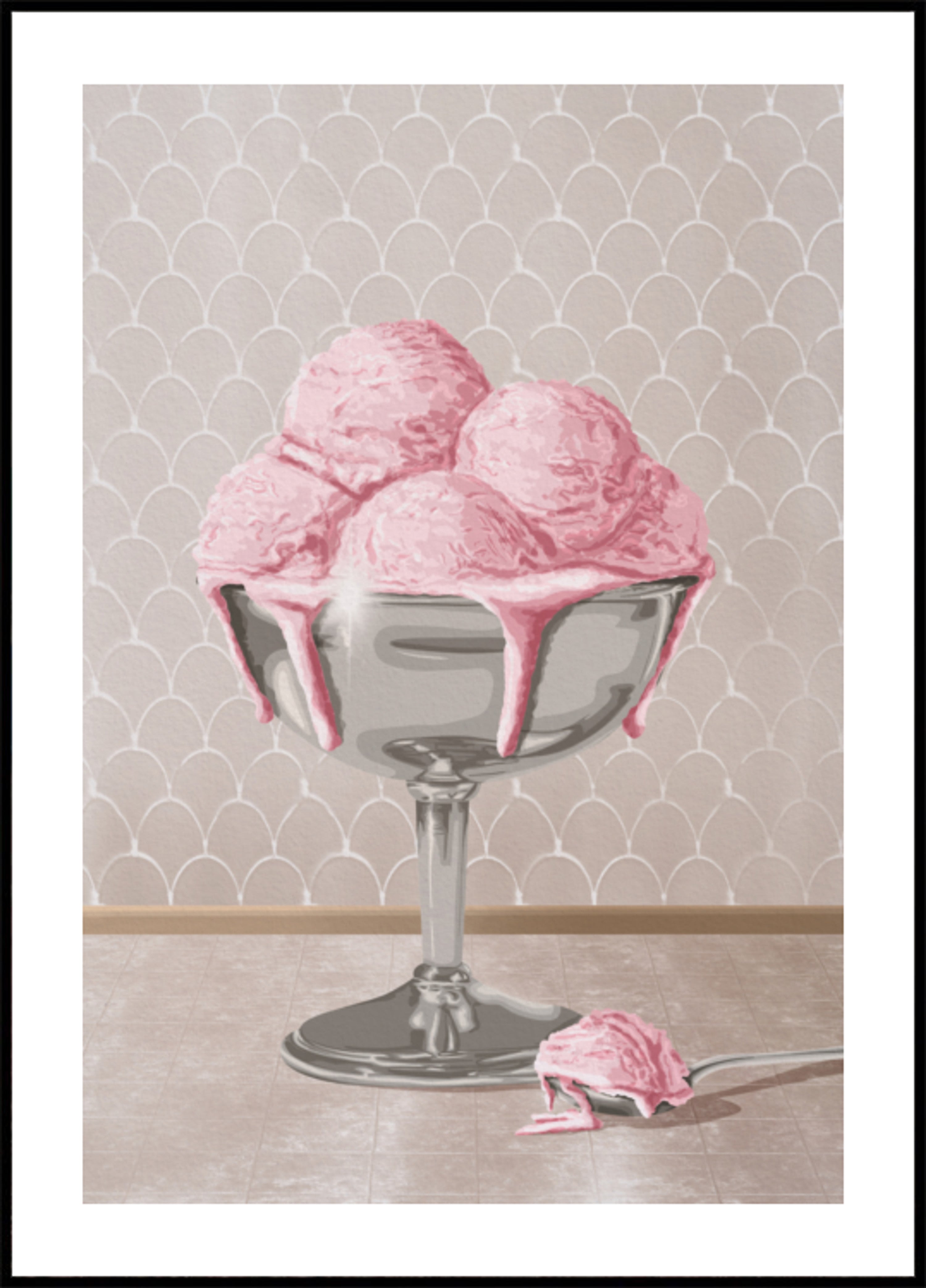 Süßer rosa Meltdown