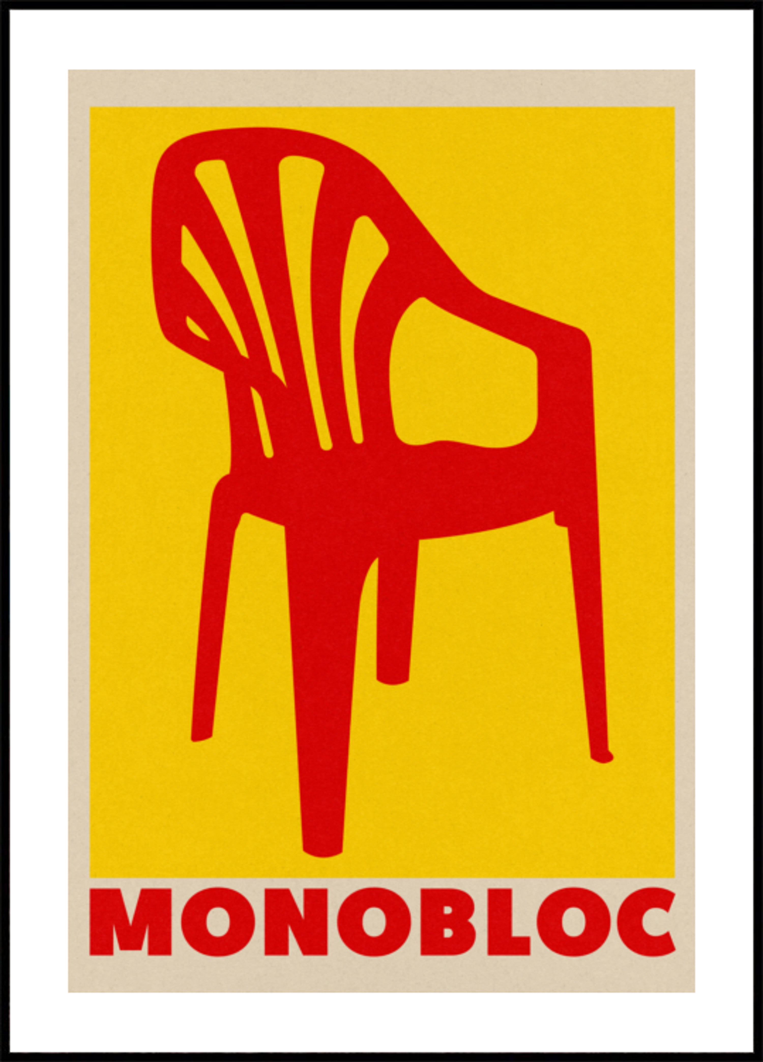 Roter Monoblock-Stuhl