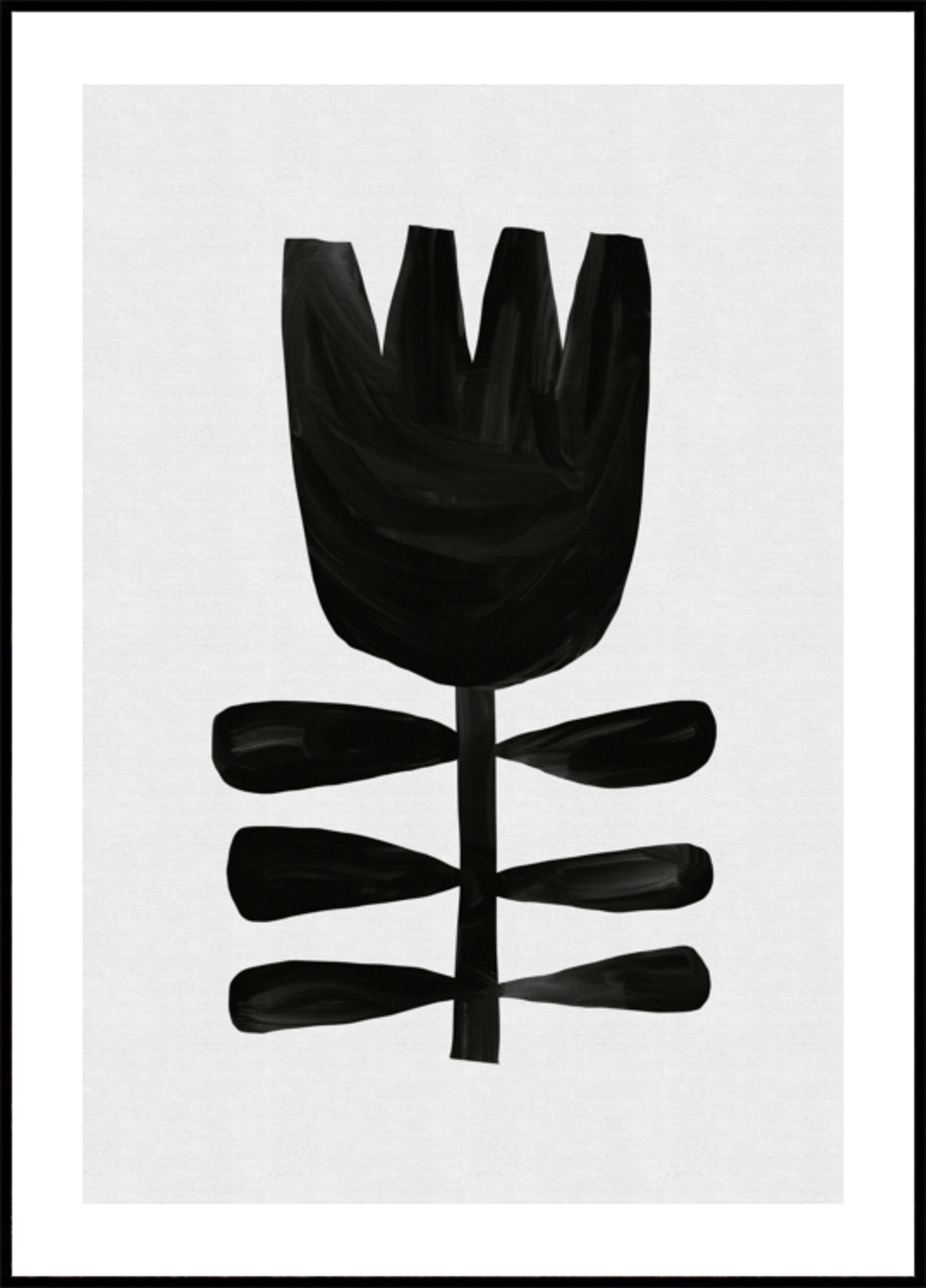 Schwarze abstrakte Blume