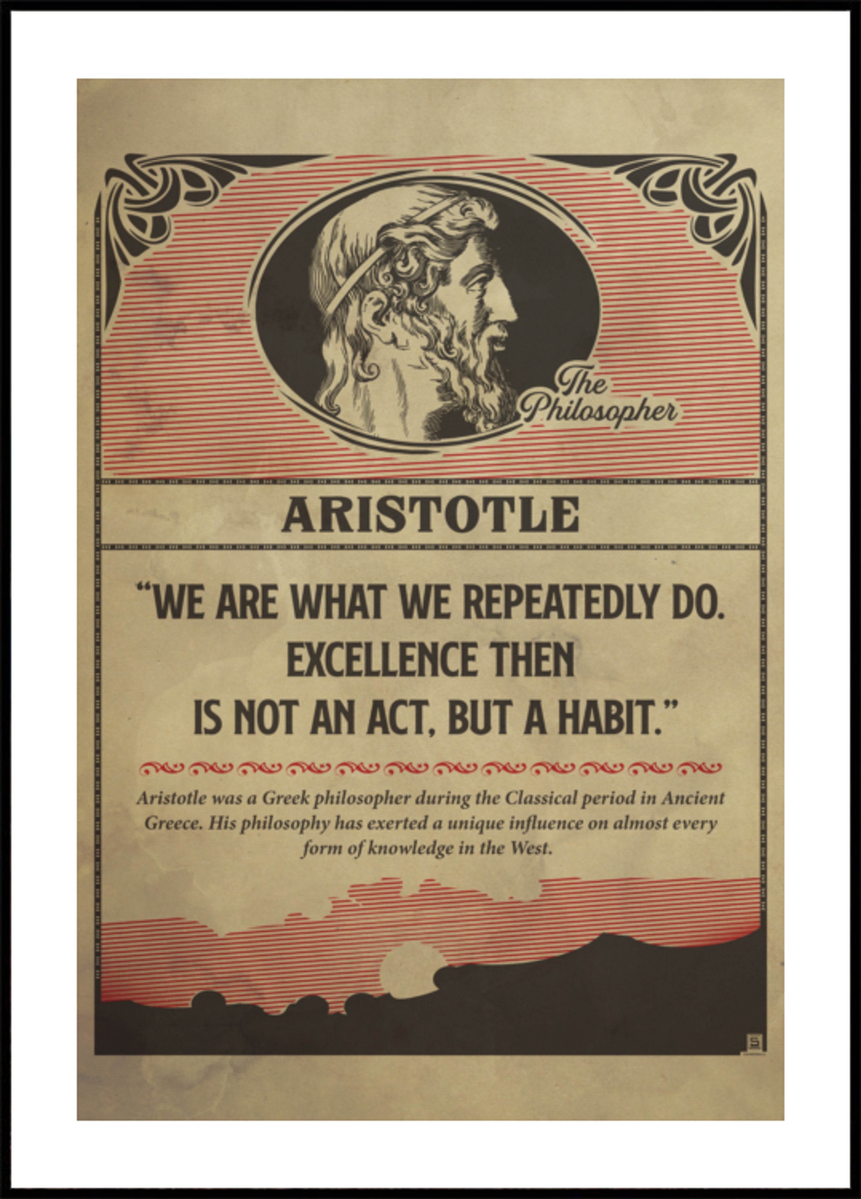 Vintages Aristoteles-Zitat