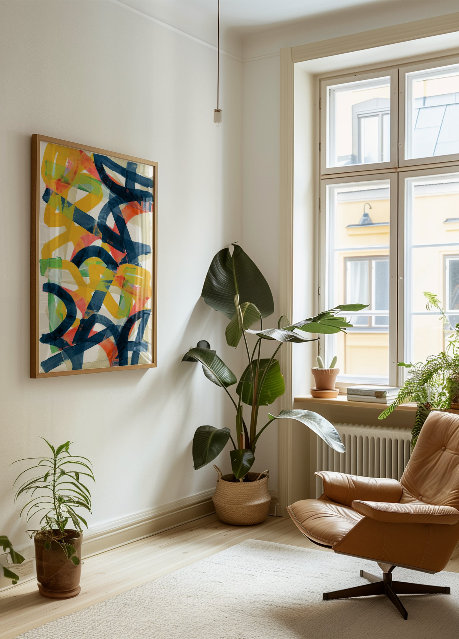 Lebendige abstrakte Striche