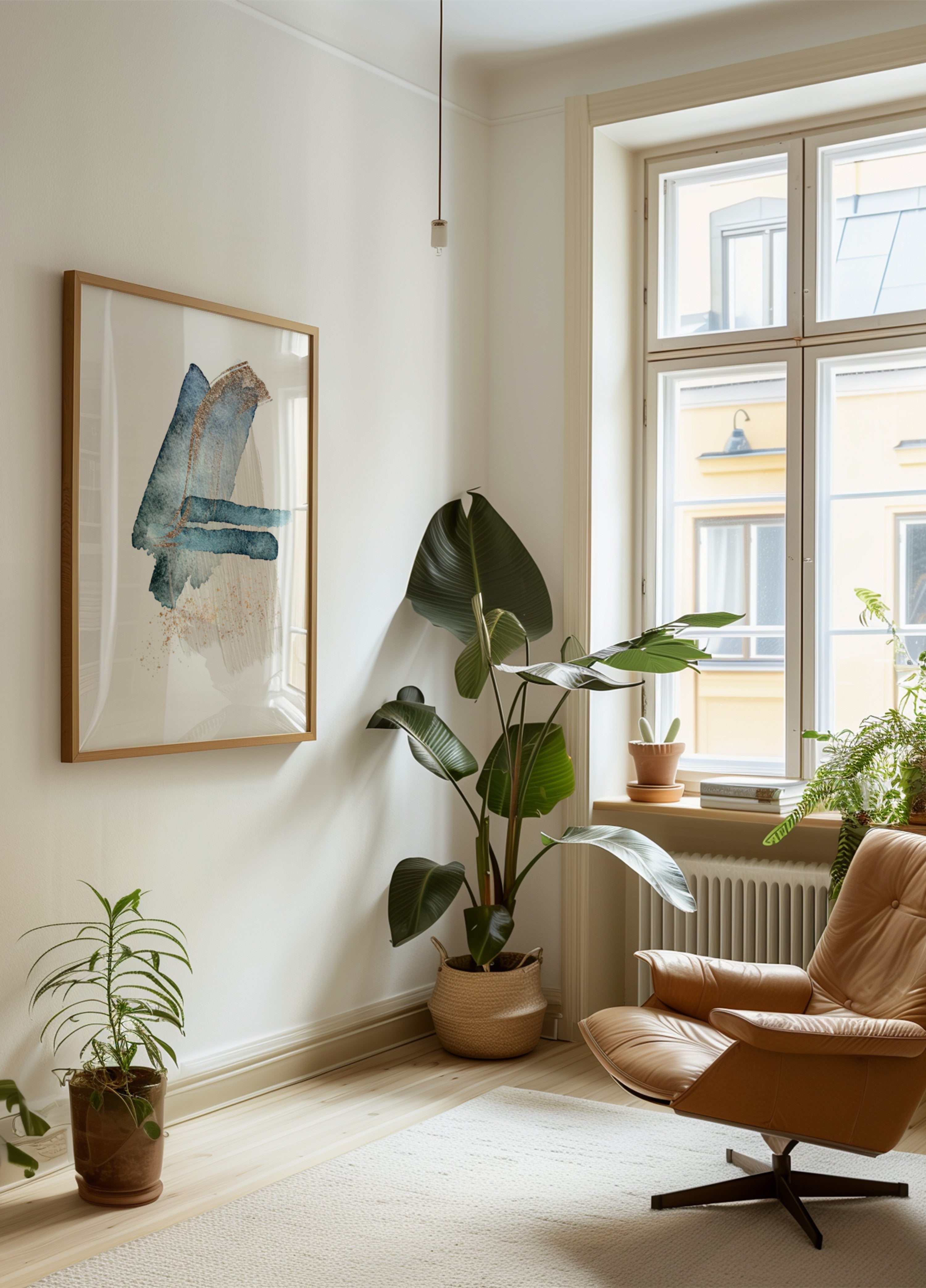 Moderne blaue Goldstriche