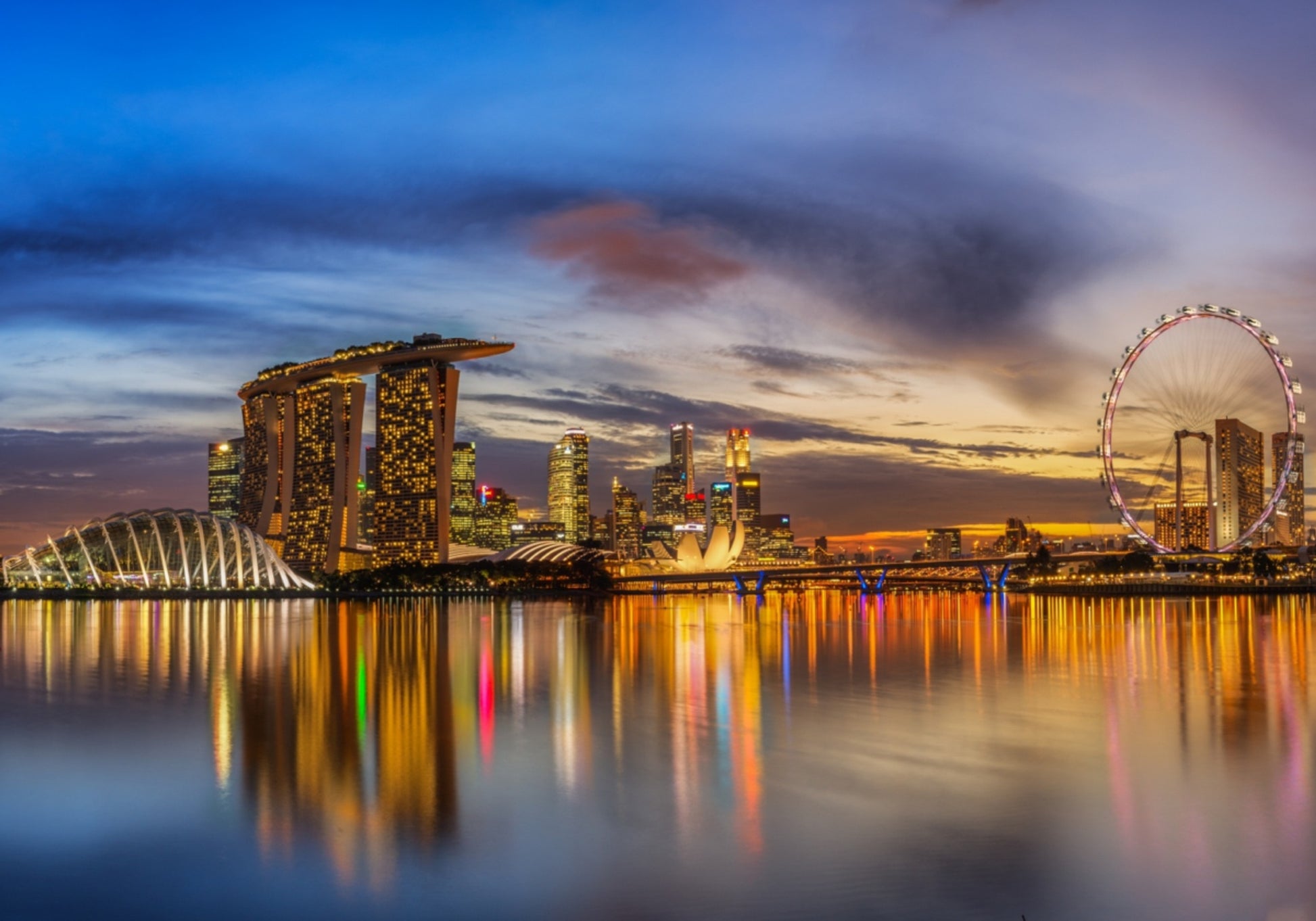 Marina Bay Dämmerungsglühen