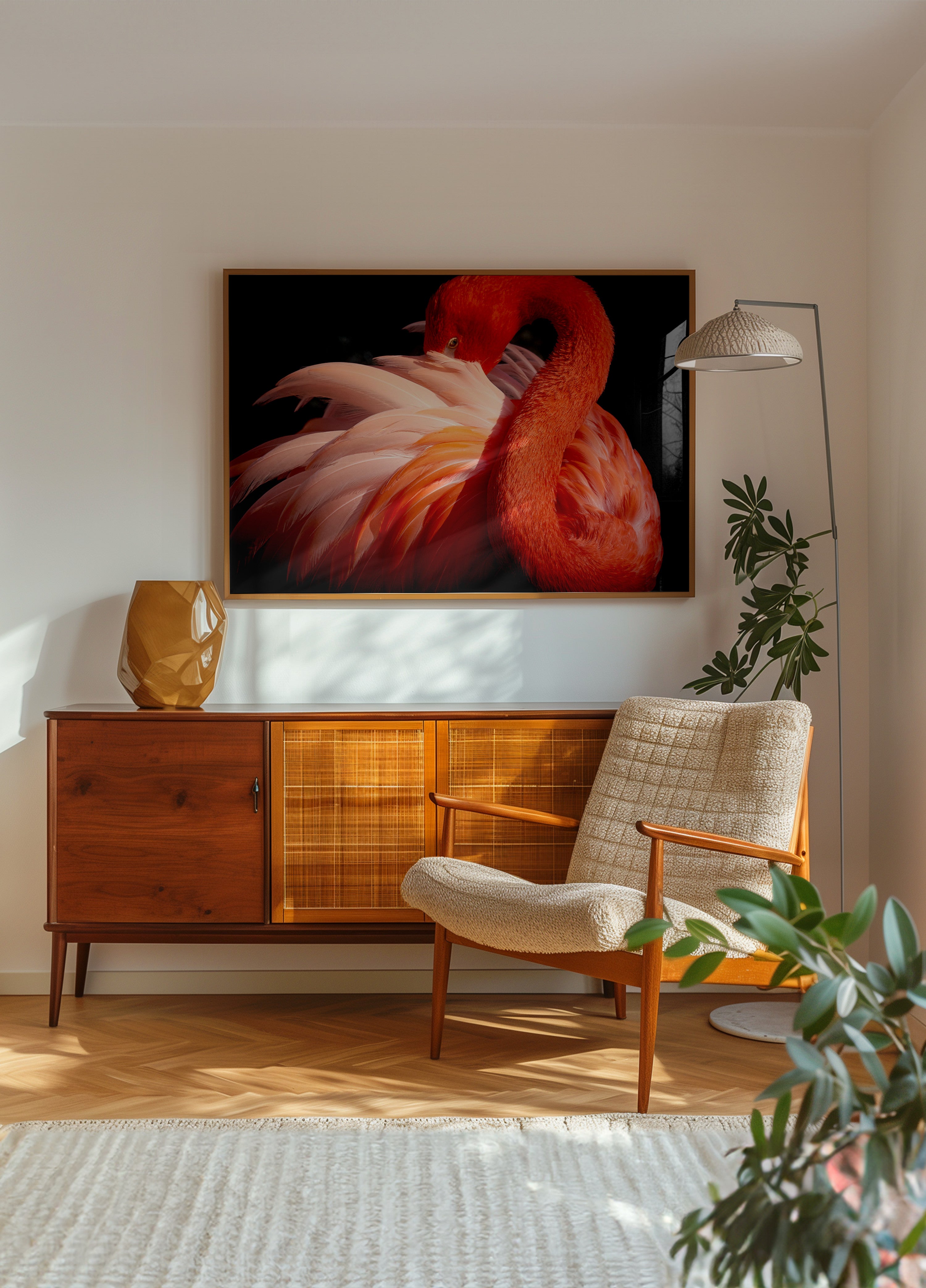 Eleganter rosa Flamingo