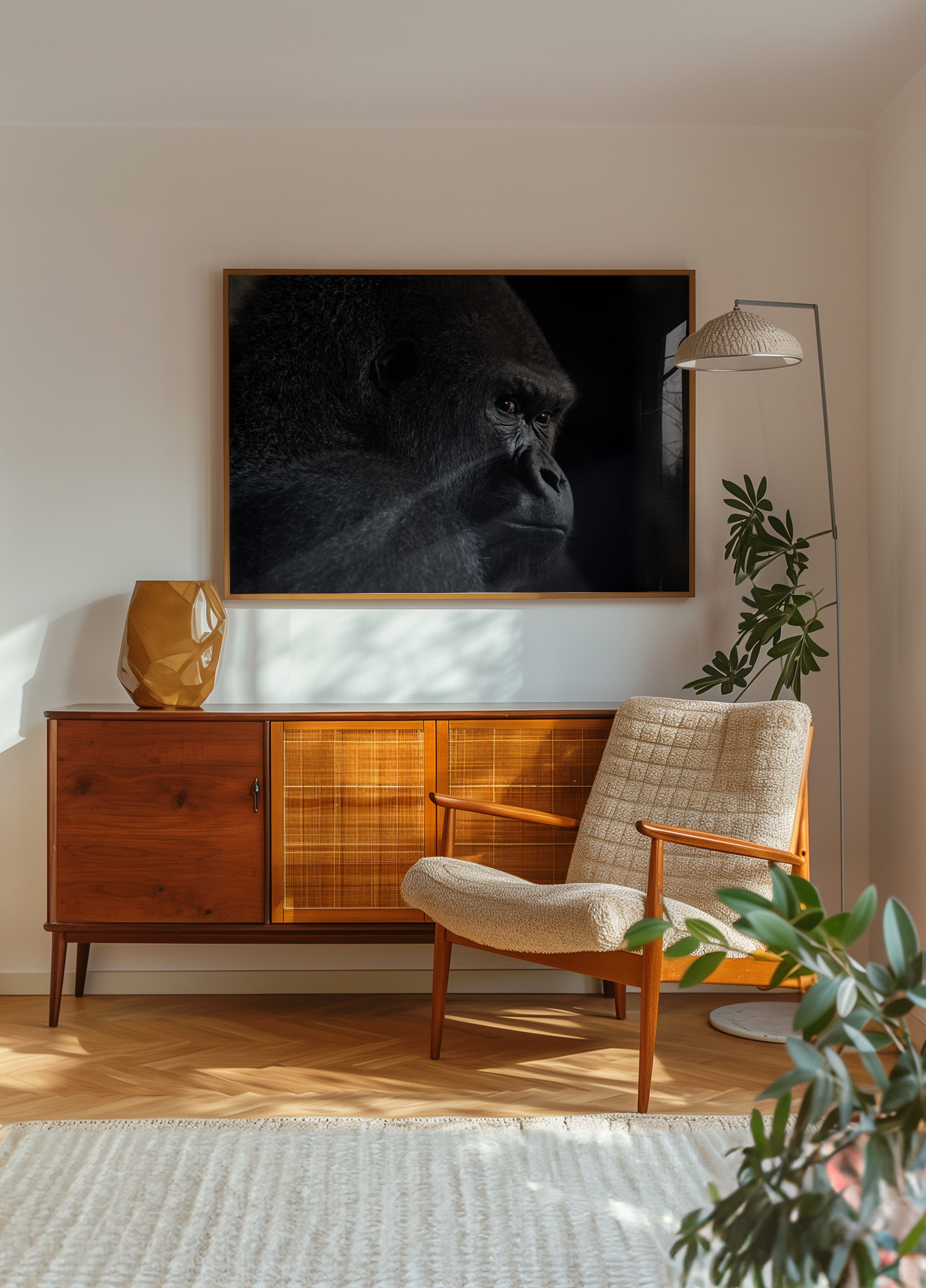 Nachdenkliches Gorilla-Profil